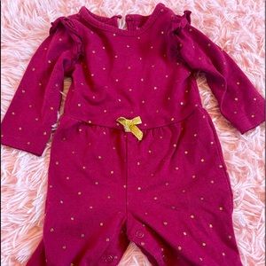 Old Navy Holiday Overalls for baby Girl 3 months Barely Used. Good Condition.
